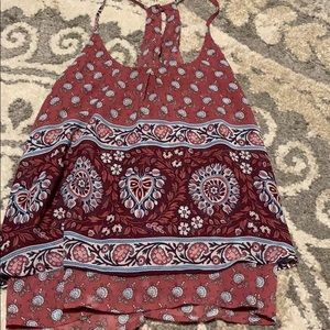 Printed nylon tank top